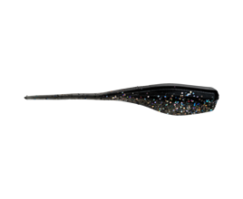 MR CRAPPIE LIGHTNING SHAD 2” 15 pack tuxedo blk sparkle