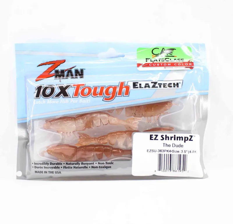 Z Man SW EZ ShrimpZ UnRigged, 3.5'' The Dude 4pk