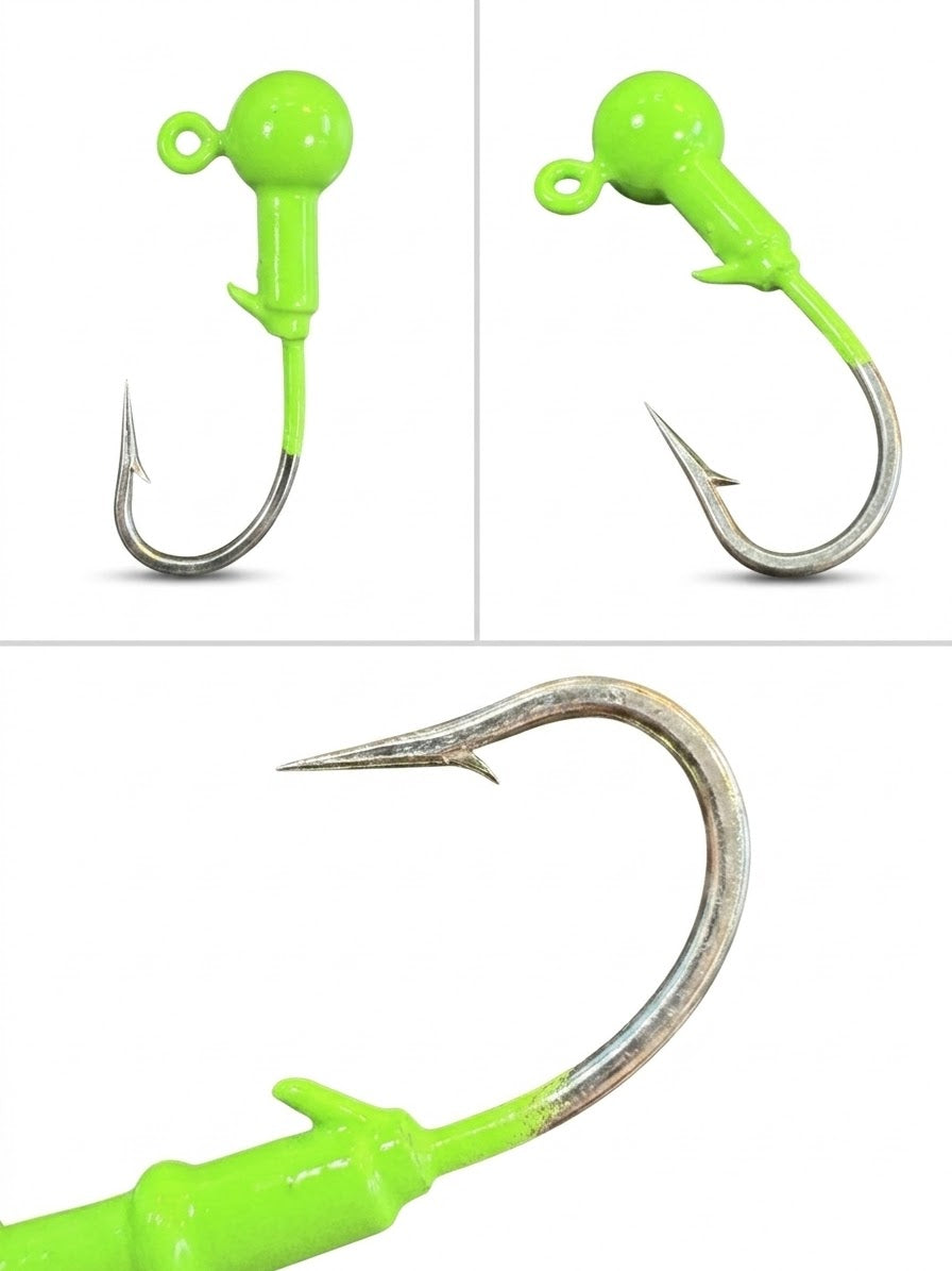 Jig Head 1/8 Oz Verde (5 pack)