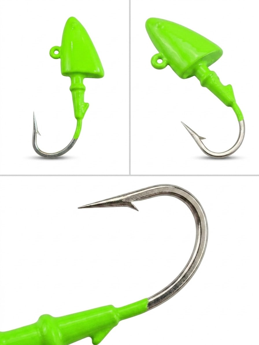 Jig Head 3/4 Oz Verde (5 pack)