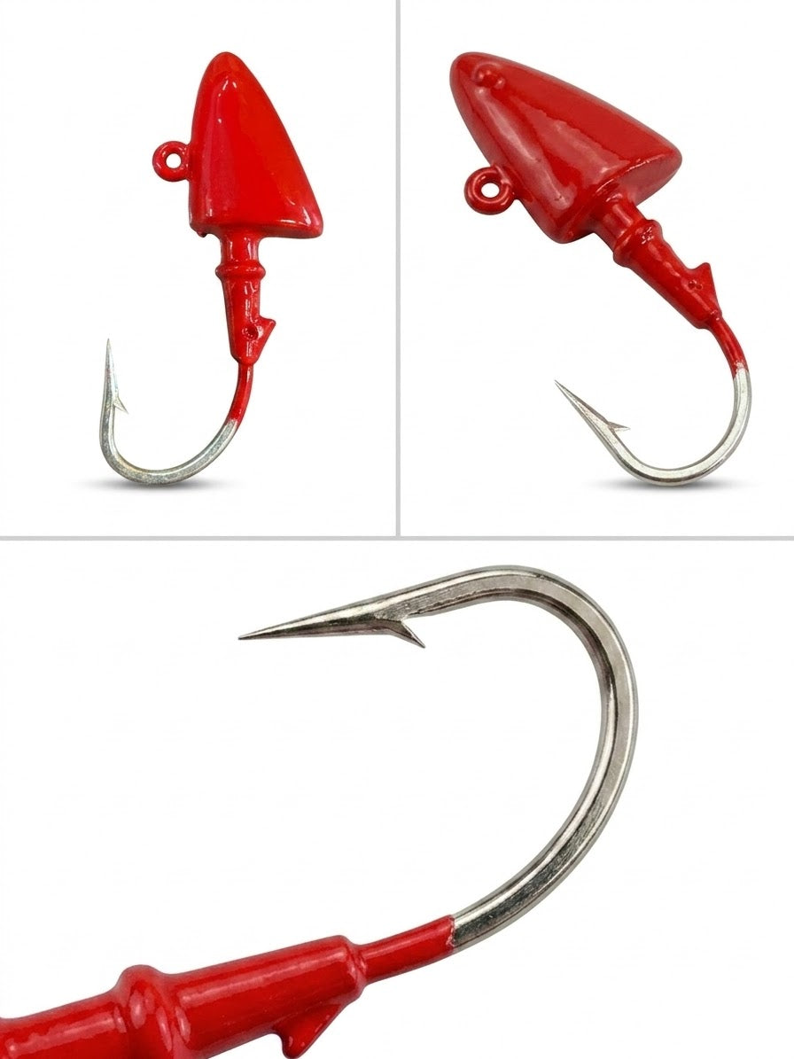 Jig Head 1.5 Oz Rojo (4 pack)